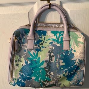 Vera Bradley marlo satchel camofloral gray